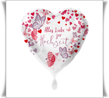 XXL Herz Folienballon 60 cm Ballon auch für Helium Valentinstag Liebe Hochzeit